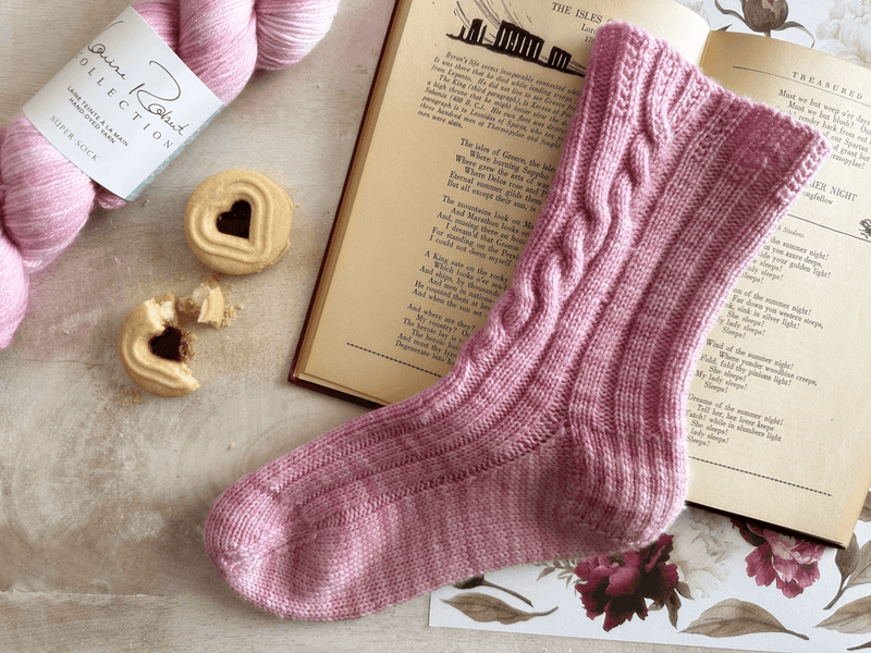 Sock Pattern Watchtower - Les Laines Biscotte Yarns