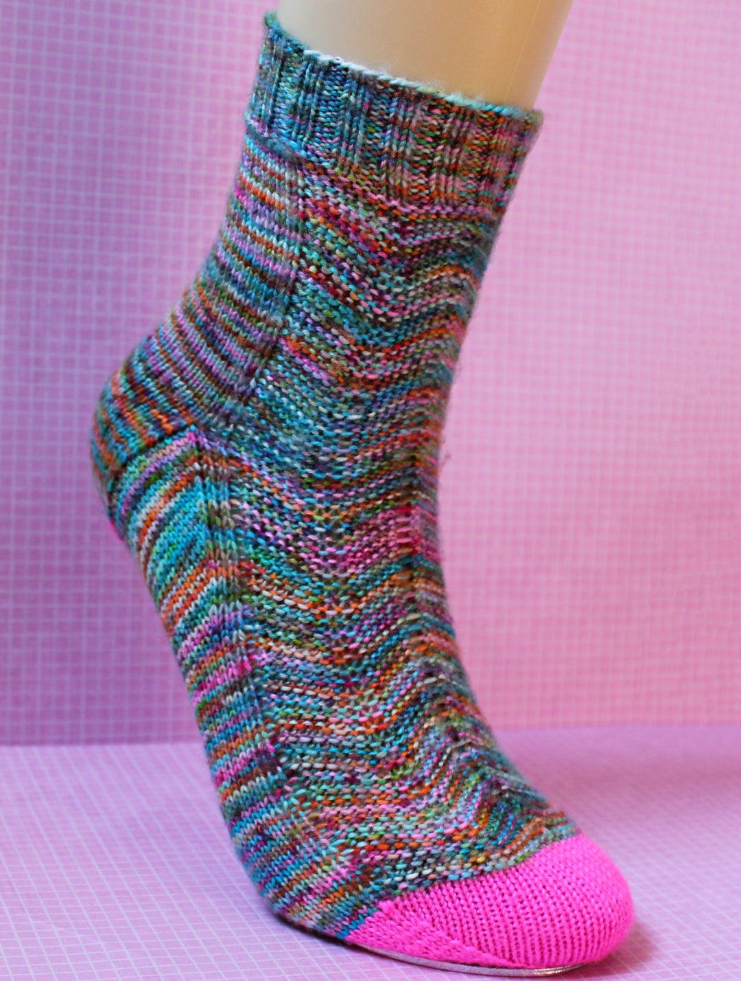 Candy Crushed Socks - KNITTING KIT - Les Laines Biscotte Yarns