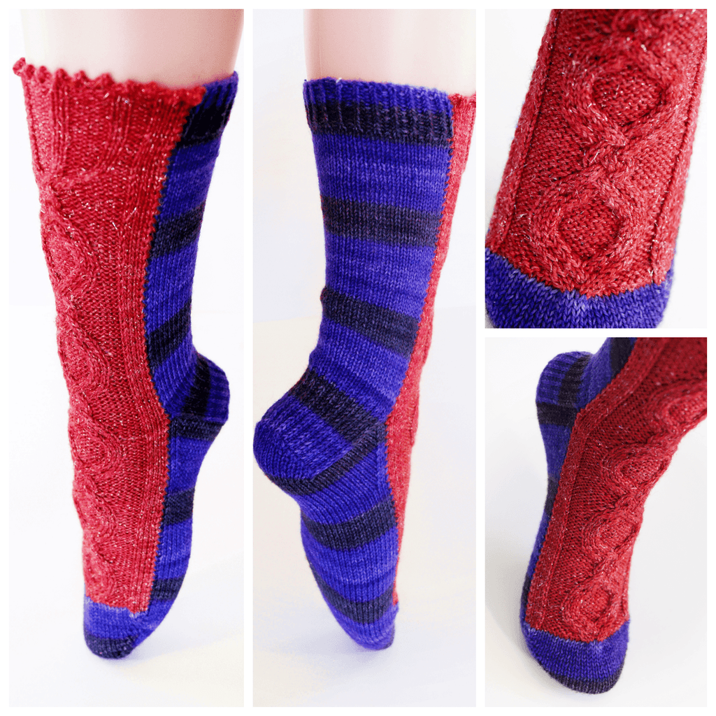 Knitting pattern Evil Queen socks - Les Laines Biscotte Yarns