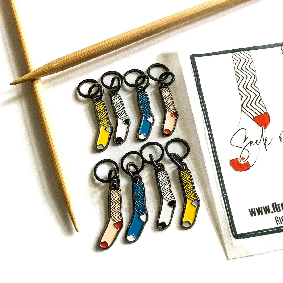 Stitch Markers - Firefly Notes - Les Laines Biscotte Yarns