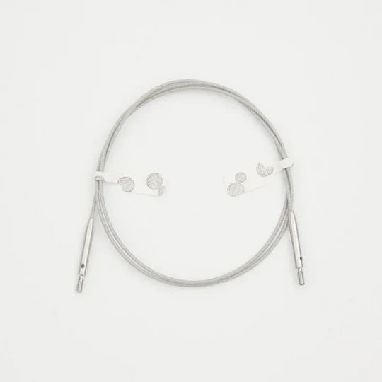 KnitPro Stelo Cord (360° Swivel) - Transparent Silver Swivel Cables