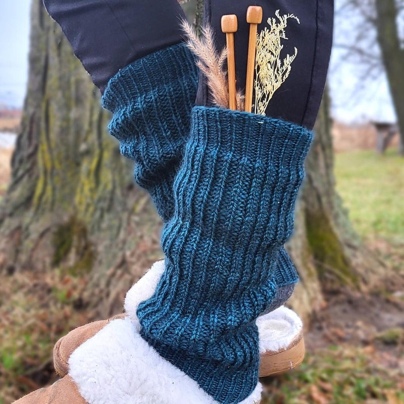 Walking Trail Leg Warmers | Knitting Kit - Les Laines Biscotte Yarns