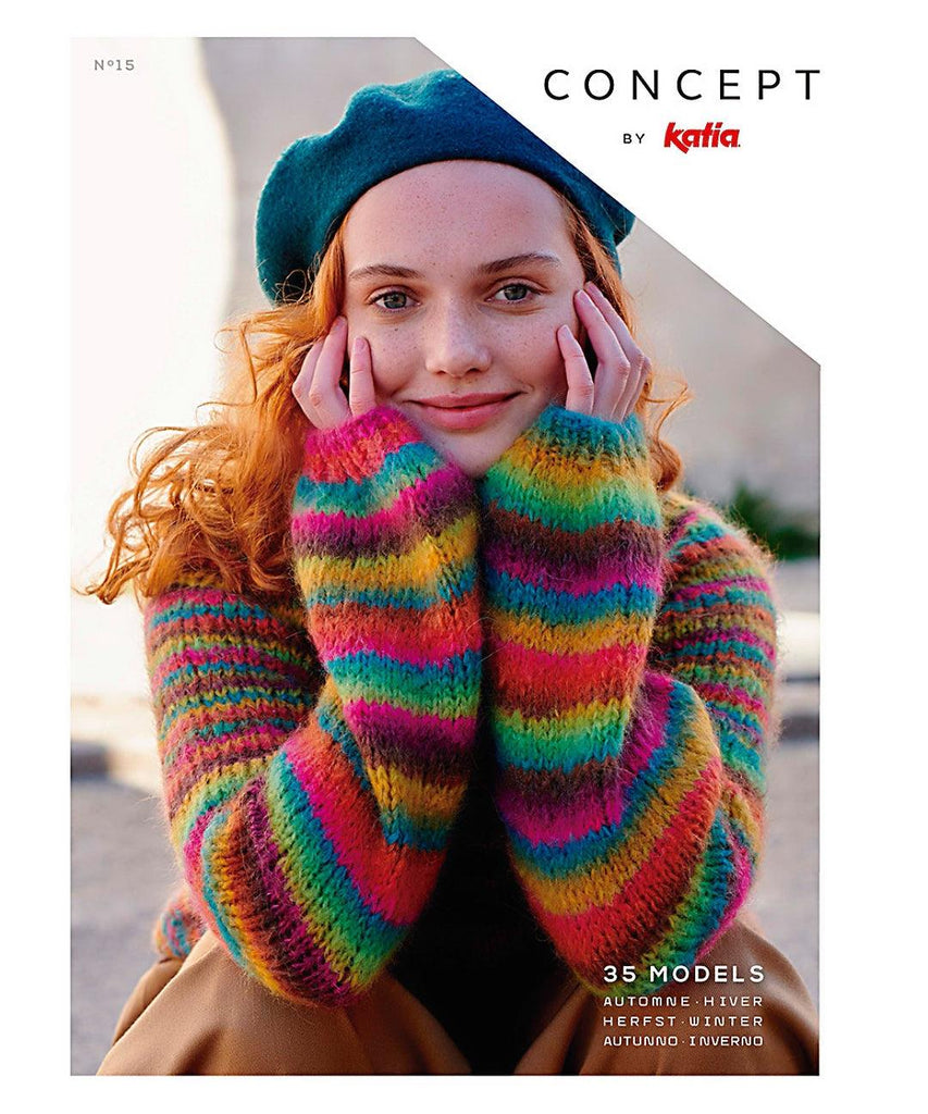 MAGAZINE CONCEPT BY KATIA 15 Concept Autumn / Winter (French Only) - Les Laines Biscotte Yarns