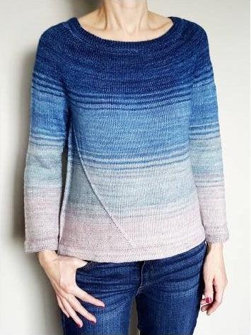 Knitting pattern Meltdown sweater - Les Laines Biscotte Yarns