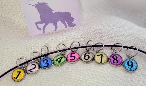 Numbered Stitch Markers by Arte Brunelle - Les Laines Biscotte Yarns