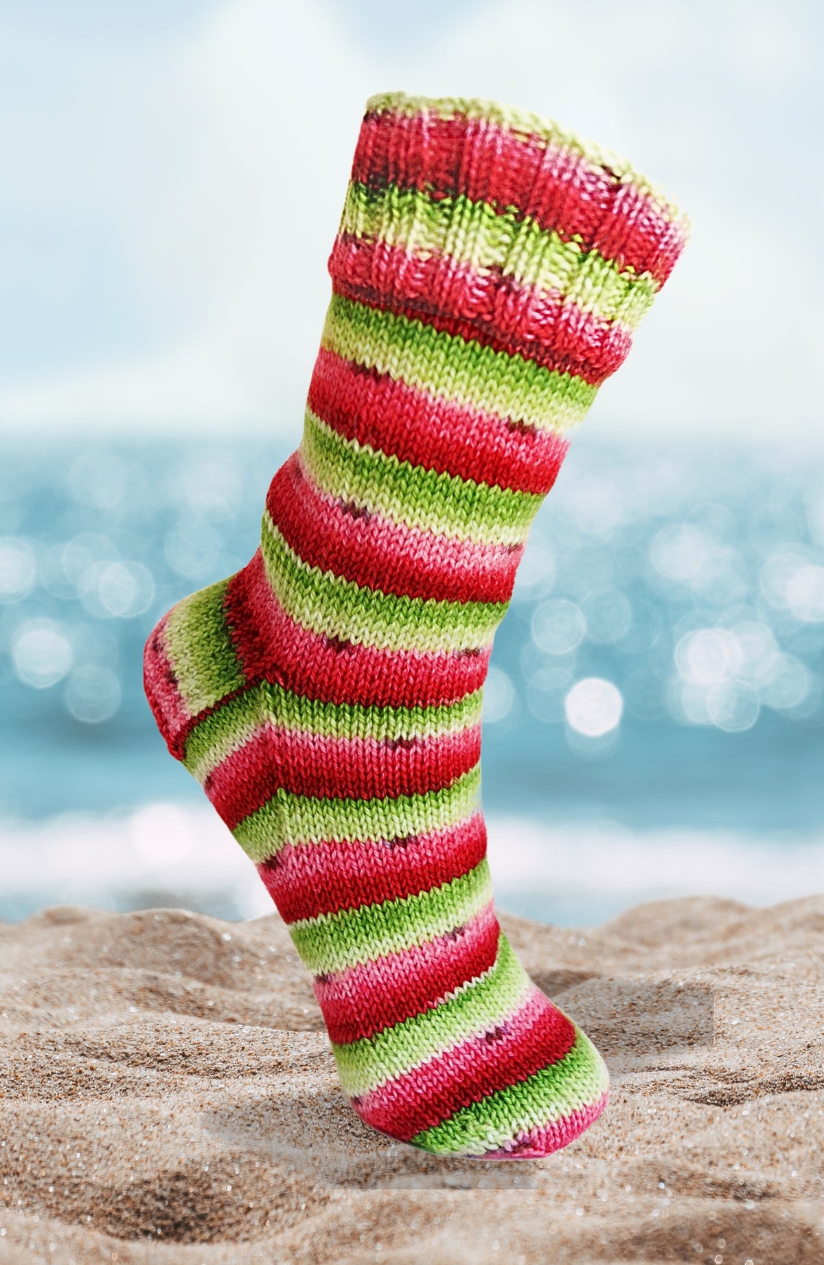 Biscotte's Basic Toes-up Heel Flap Socks Free Sock Knitting Pattern