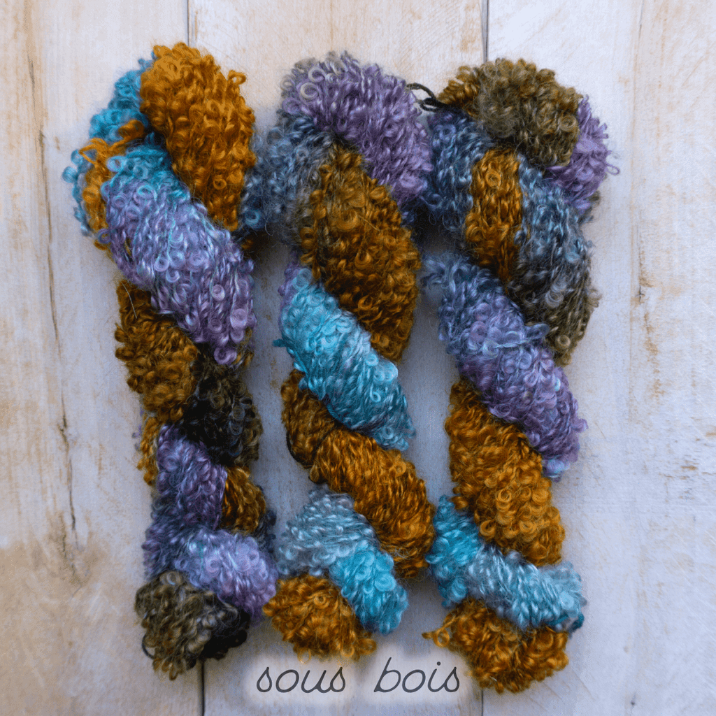 Loopy mohair yarn hand-dyed - BOUCLE MOHAIR SOUS-BOIS (DISC)