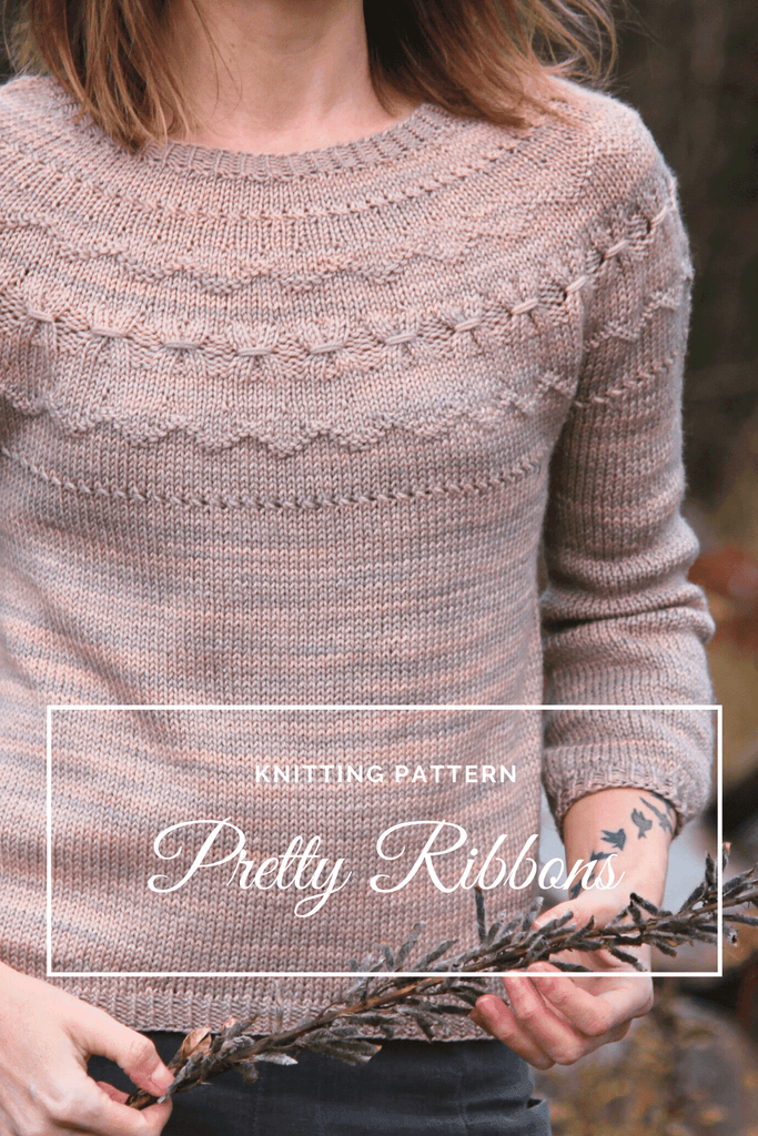 Pretty Ribbons Pullover Knitting Pattern