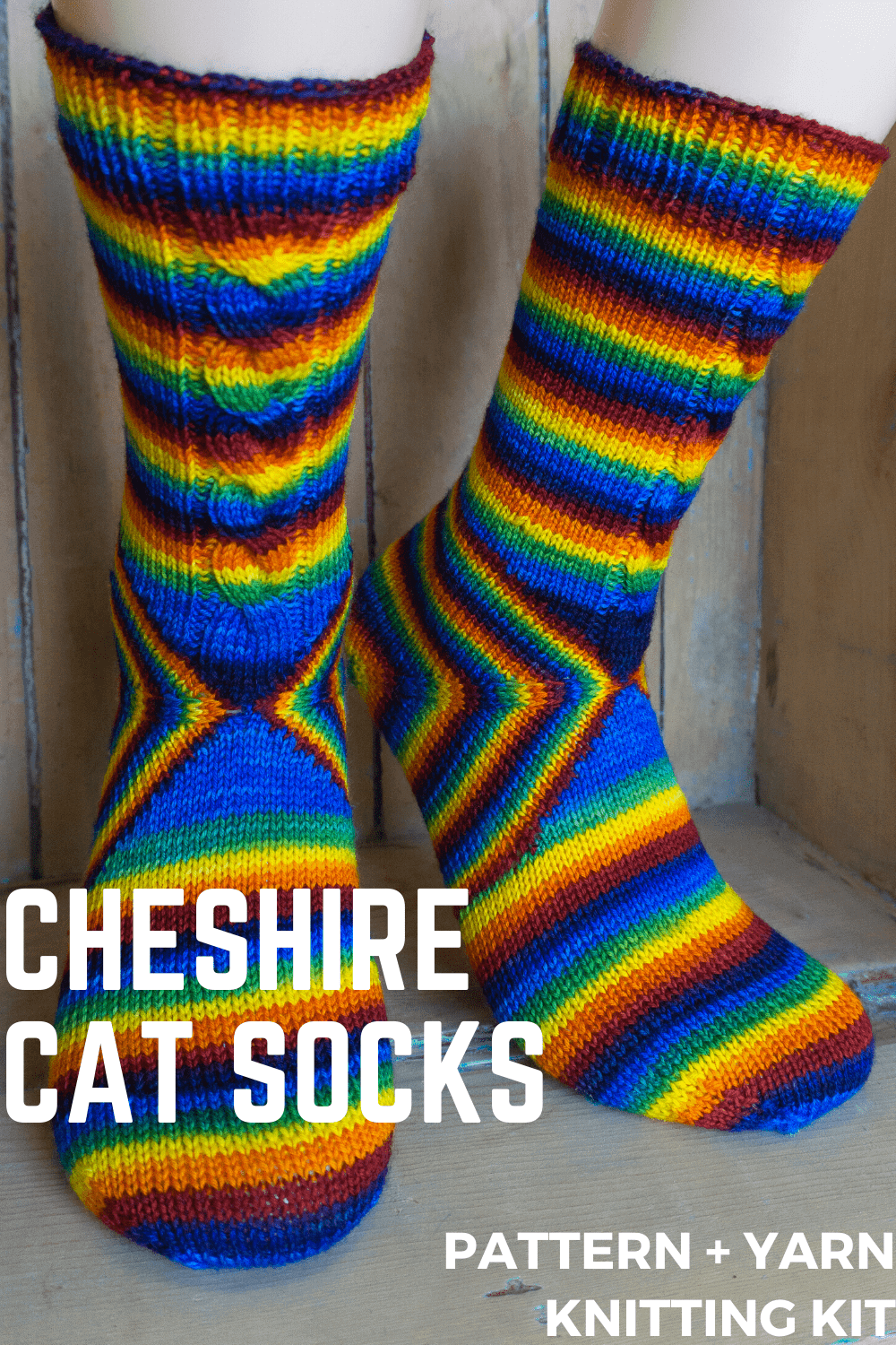 The Cheshire Cat Socks Knitting Kit - Les Laines Biscotte Yarns