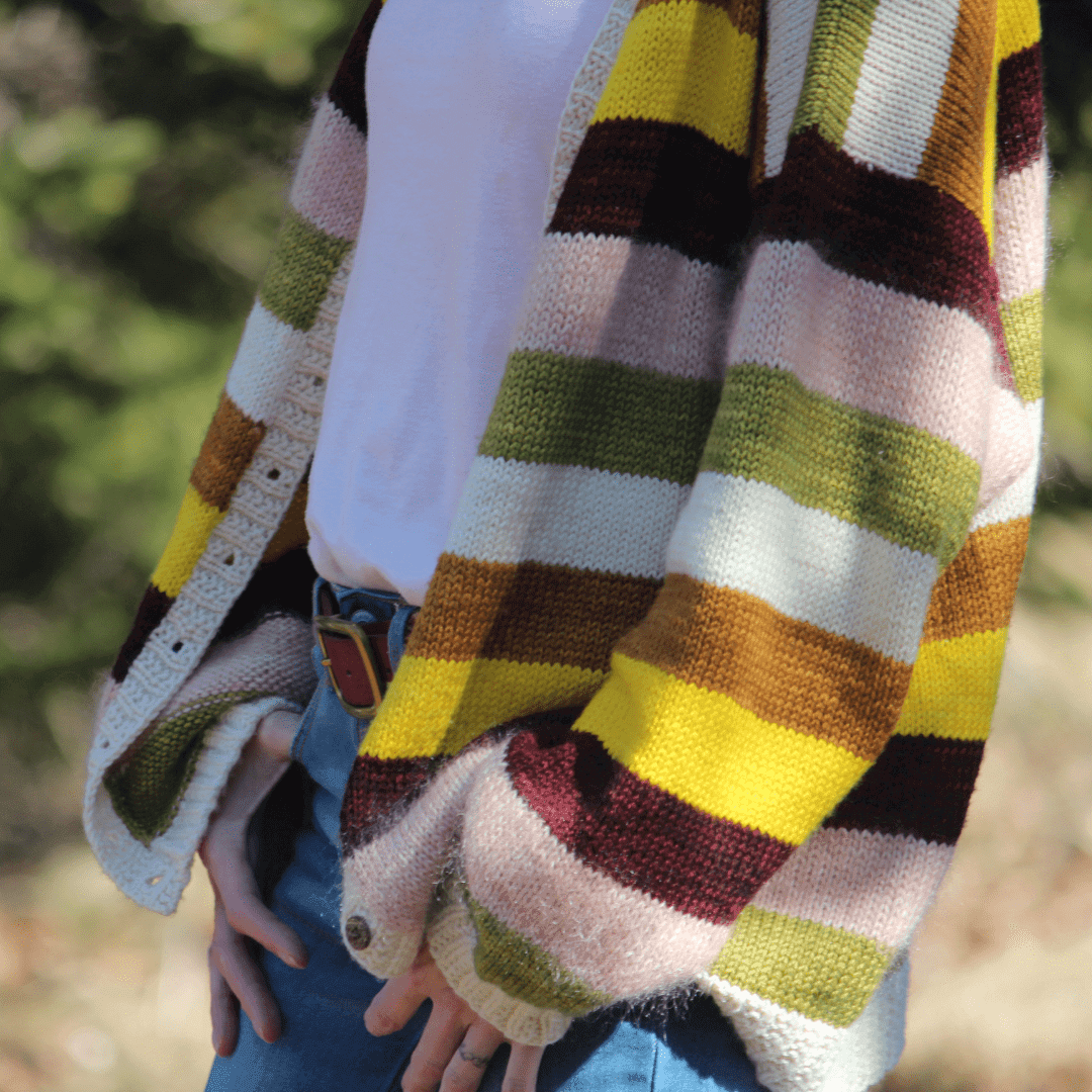 Color Your World Cardigan Free Knitting Pattern