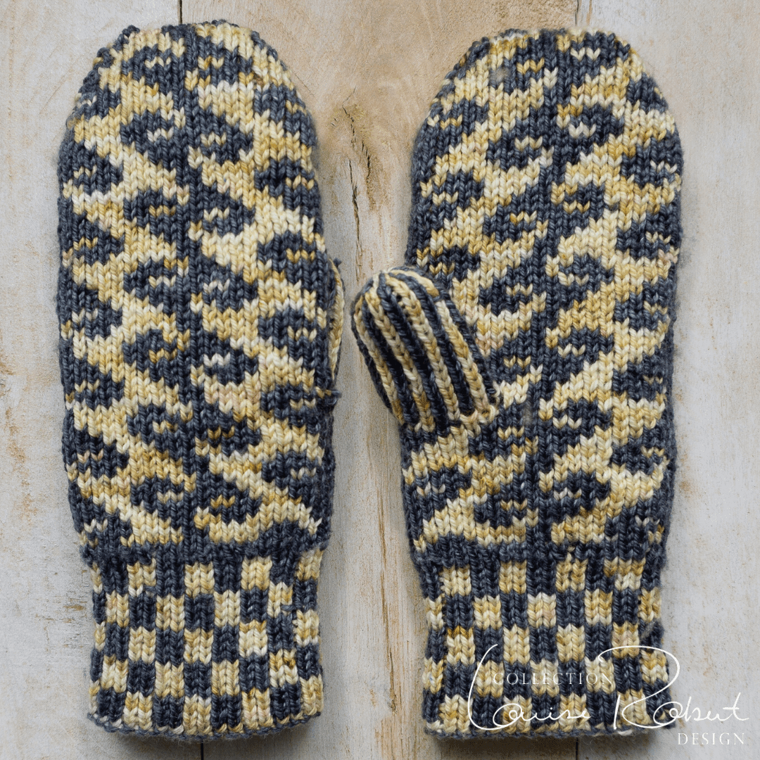 Reversable Fairisle Mittens Free Double Knitting Pattern