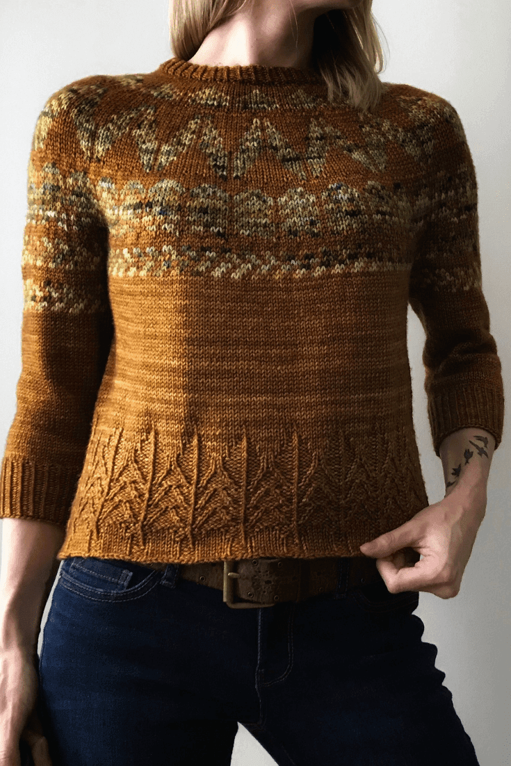 Pattern Pinewood Pinewood Pull Free Knitting Pattern – Les Laines Biscotte Yarns