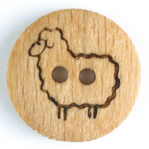 Wooden button - Animals - Les Laines Biscotte Yarns