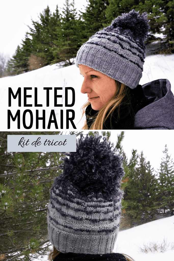 Melted Mohair Hat Knitting Kit - Les Laines Biscotte Yarns