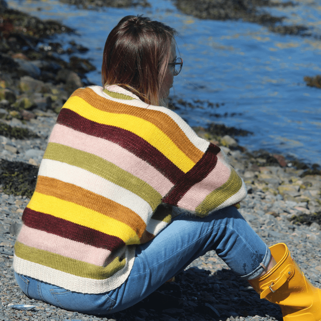 Color Your World Cardigan Free Knitting Pattern