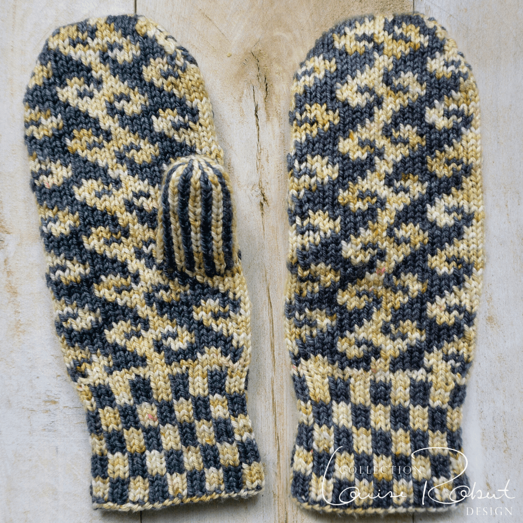 Reversable Fairisle Mittens Free Double Knitting Pattern