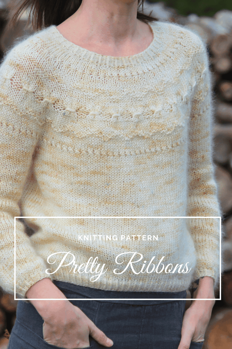 Pretty Ribbons Pullover Knitting Pattern