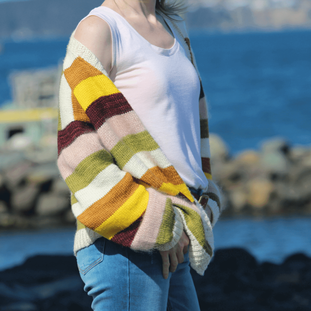 Color Your World Cardigan Free Knitting Pattern