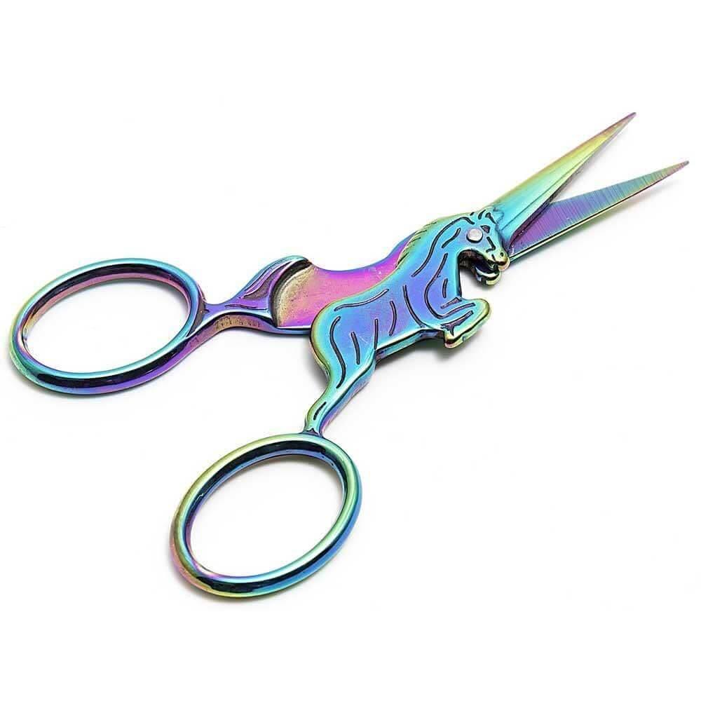 Rainbow Unicorn Scissors - Les Laines Biscotte Yarns