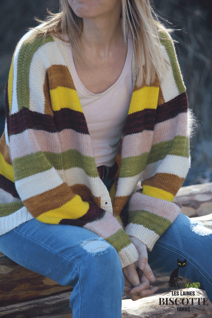 Color Your World Cardigan Free Knitting Pattern