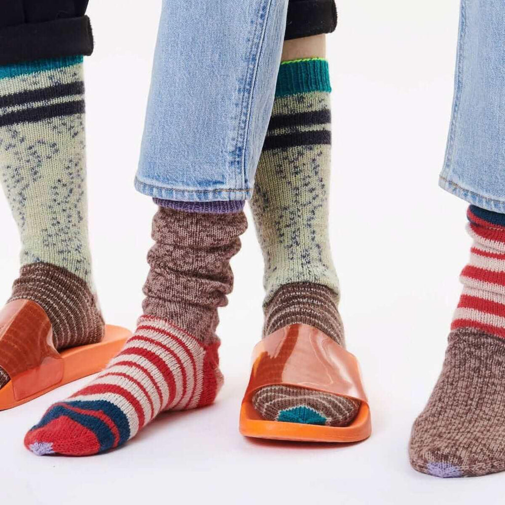 Superba Hottest Socks Ever 4ply - Rico - Color: # 01 - Mouline, # 02 - Diagonals, # 03 - Zig Zag, # 04 - Block Stripes, # 05 - Dots, # 06 - Stripes