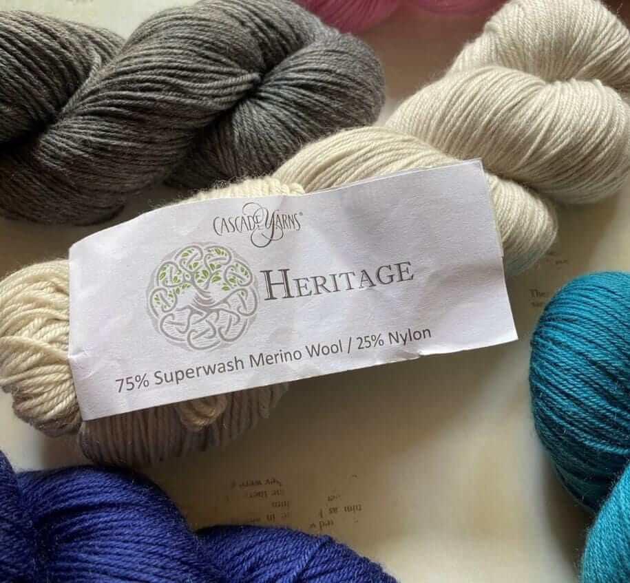 Cascade Yarns Heritage - Color: 5601.0, 5603.0, 5604.0, 5606.0, 5607.0, 5608.0, 5610.0, 5612.0, 5613.0, 5615.0, 5616.0, 5617.0, 5618.0, 5619.0, 5623.0, 5625.0, 5629.0, 5630.0, 5631.0, 5636.0, 5638.0, 5640.0, 5652.0, 5654.0, 5660.0, 5681.0, 5682.0, 5683.0, 5685.0, 5672.0, 5706.0, 5707.0, 5715.0, 5719.0, 5723.0, 5734.0, 5735.0, 5736.0, 5737.0, 5738.0, 5740.0, 5742.0, 5743.0, 5744.0, 5745.0, 5753.0, 5754.0, 5762.0, 5756.0, 5757.0, 5758.0, 5759.0, 5760.0, 5761.0, 5763.0, 5773.0, 5775.0