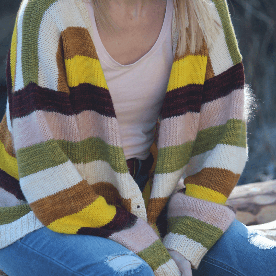 Color Your World Cardigan Free Knitting Pattern