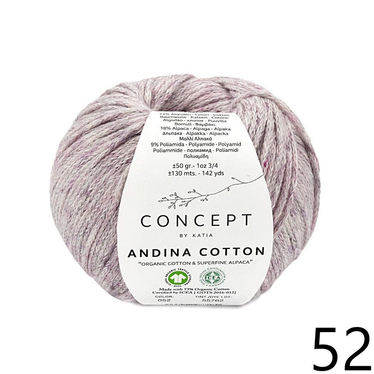 Andina Cotton - KATIA - DISC - Les Laines Biscotte Yarns