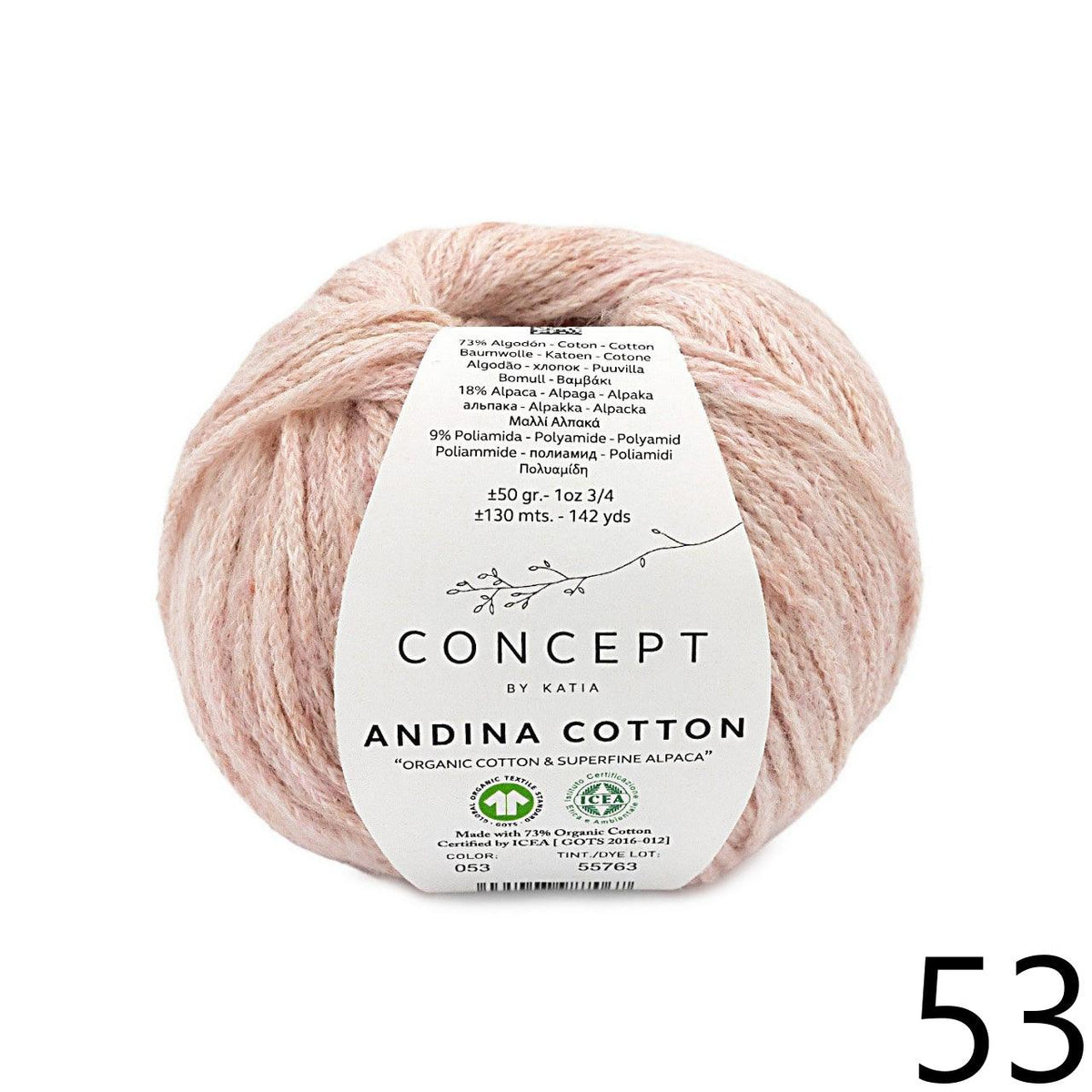 Andina Cotton - KATIA - DISC - Les Laines Biscotte Yarns