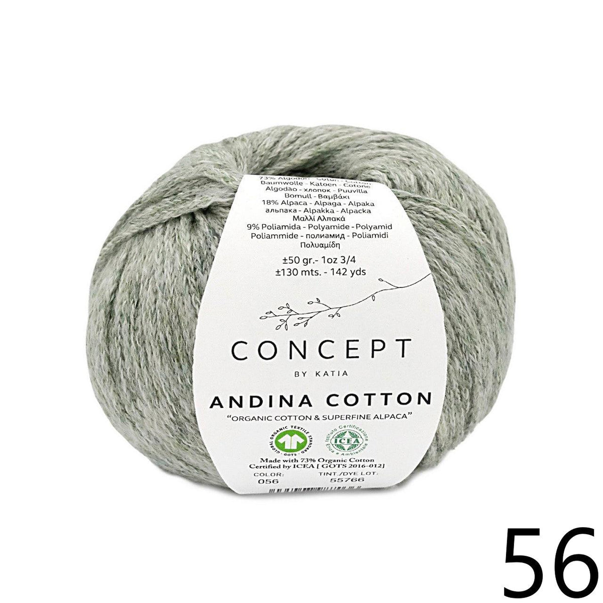 Andina Cotton - KATIA - DISC - Les Laines Biscotte Yarns