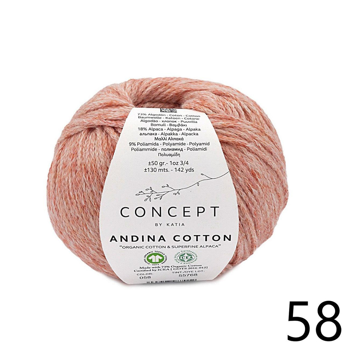 Andina Cotton - KATIA - DISC - Les Laines Biscotte Yarns