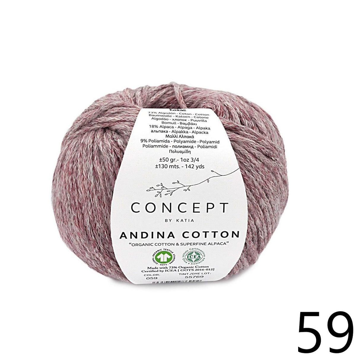 Andina Cotton - KATIA - DISC - Les Laines Biscotte Yarns