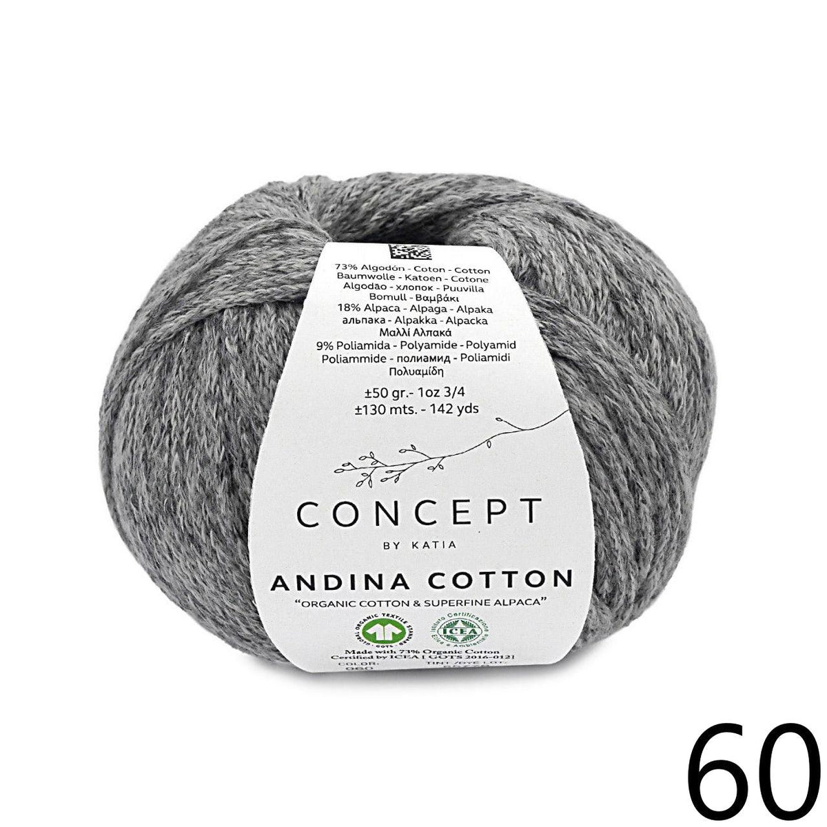 Andina Cotton - KATIA - DISC - Les Laines Biscotte Yarns