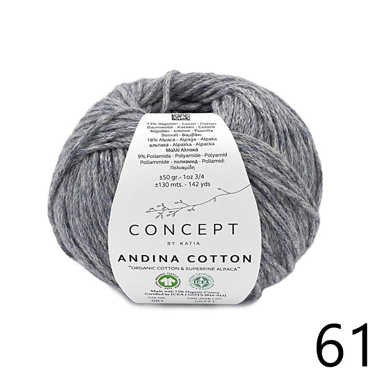 Andina Cotton - KATIA - DISC - Les Laines Biscotte Yarns