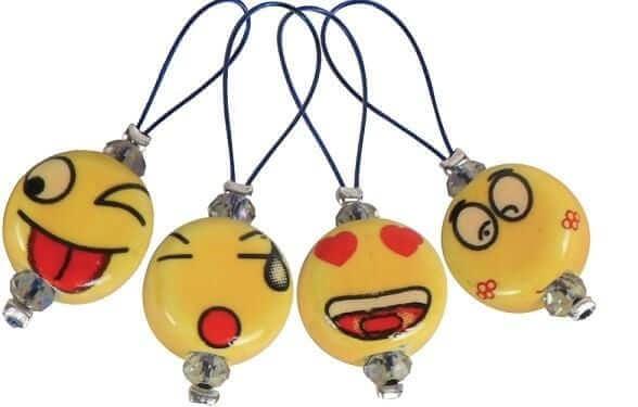 Zooni Stitch Markers - Smileys - Les Laines Biscotte Yarns