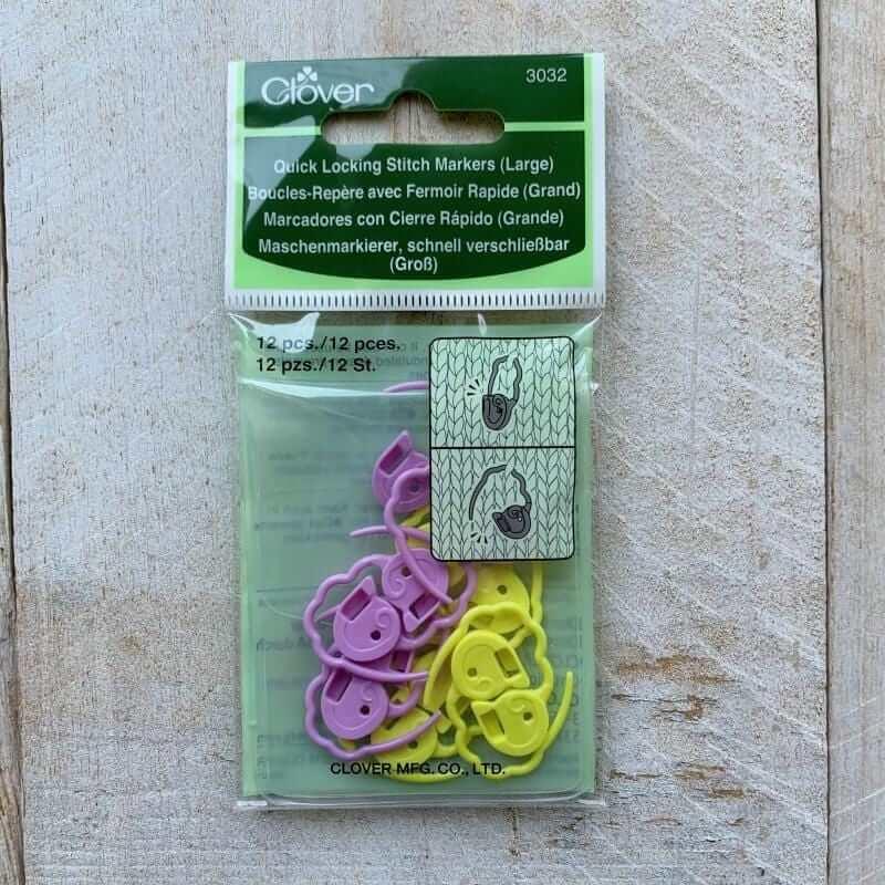 Stitch Markers Clover 3030 , 3031, or 3032 - Les Laines Biscotte Yarns