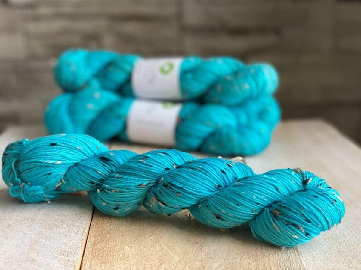 Fingering tweed yarn SIRIUS AQUA