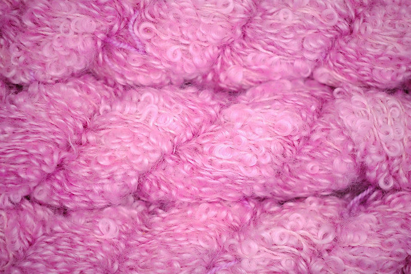 Loopy mohair yarn hand-dyed - BOUCLE MOHAIR MACKINTOSH ROSES