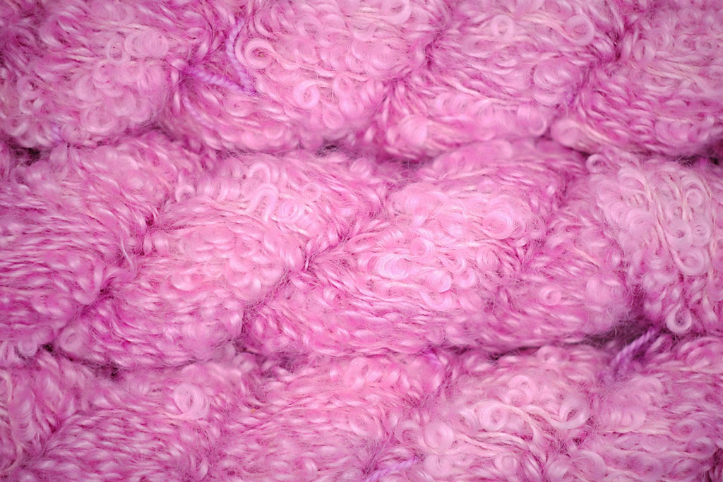 Loopy mohair yarn hand-dyed - BOUCLE MOHAIR MACKINTOSH ROSES