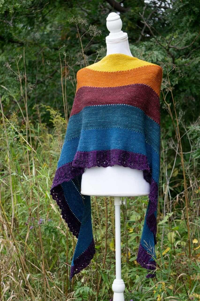 Biscotte "Rainbow" shawl pattern