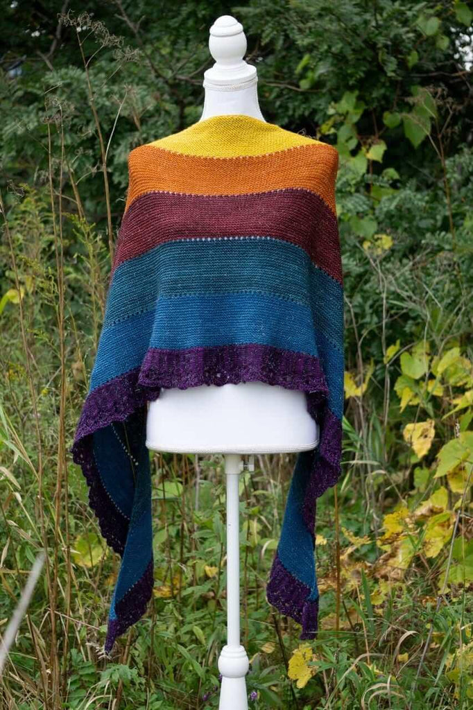 Biscotte "Rainbow" shawl pattern