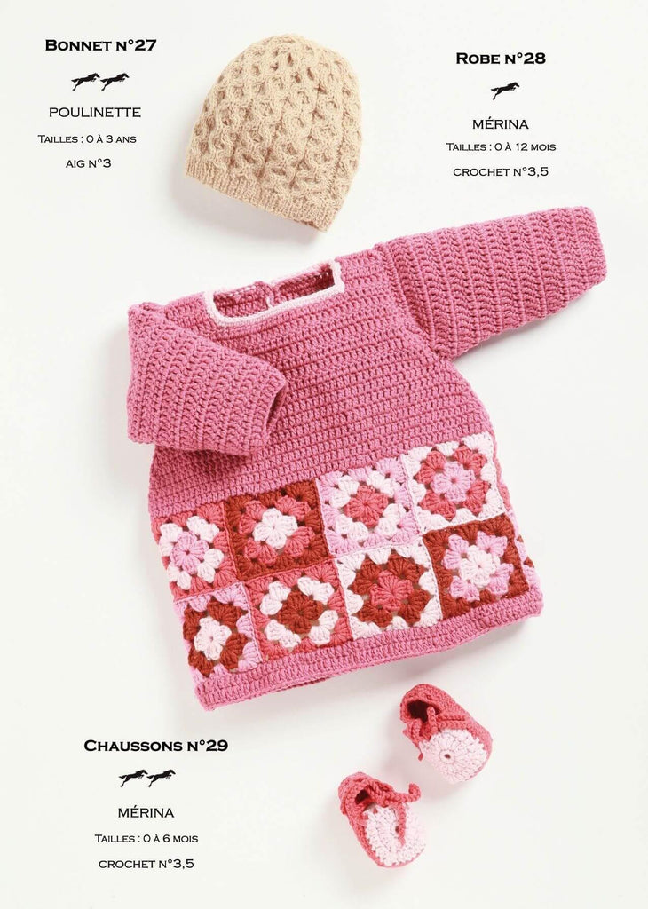 Free Cheval Blanc pattern - Baby booties cat.21-29