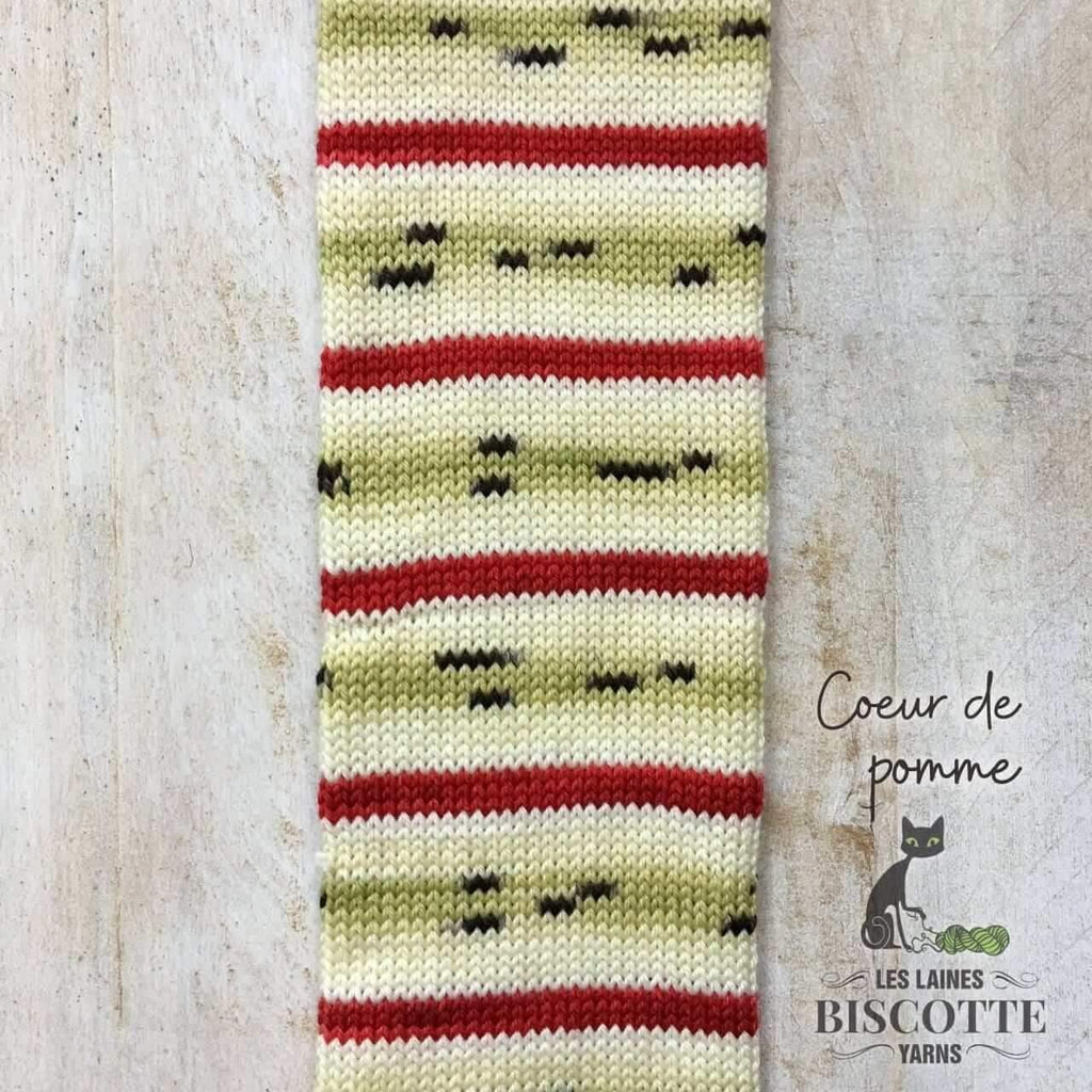 Self-Striping Sock Yarn - BIS-SOCK COEUR DE POMME