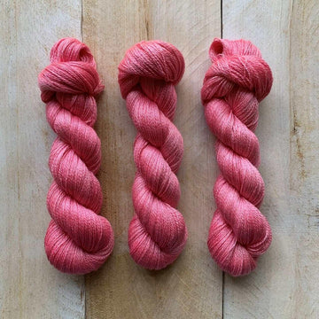 Hand-dyed CASHSILK FRAISE lace yarn