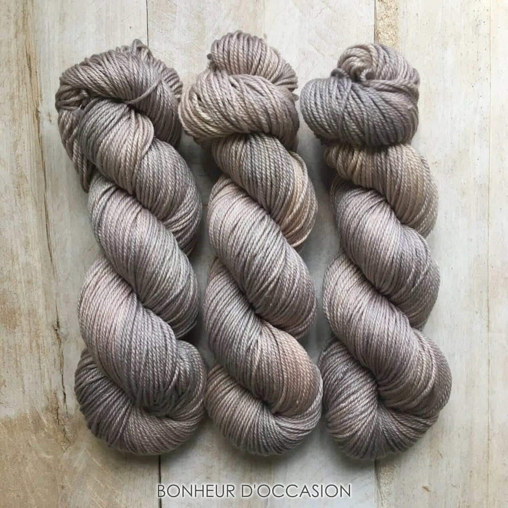 Silver Birch Tweed BFL Wool Yarn Hand-Dyed in Ontario, Canada
