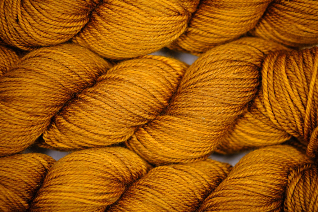 Hand-dyed yarn DK PURE CARAMEL DK weight yarn