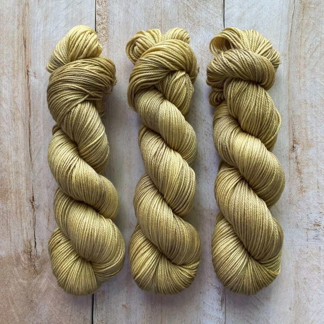 Hand-dyed yarn DK PURE GOLD DK weight yarn