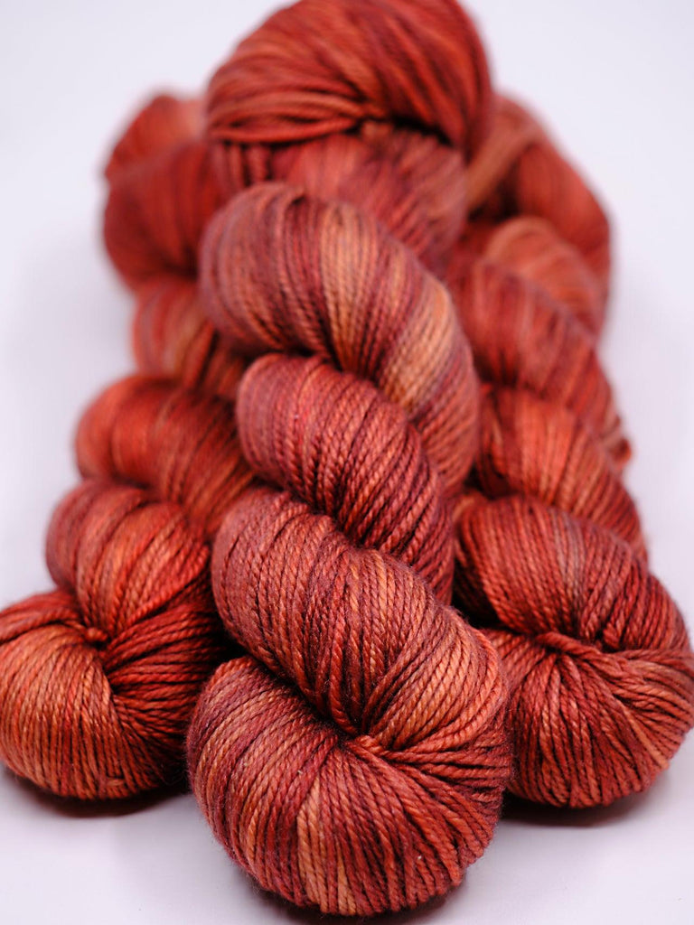 Hand-dyed yarn DK PURE RED TIGER DK weight yarn