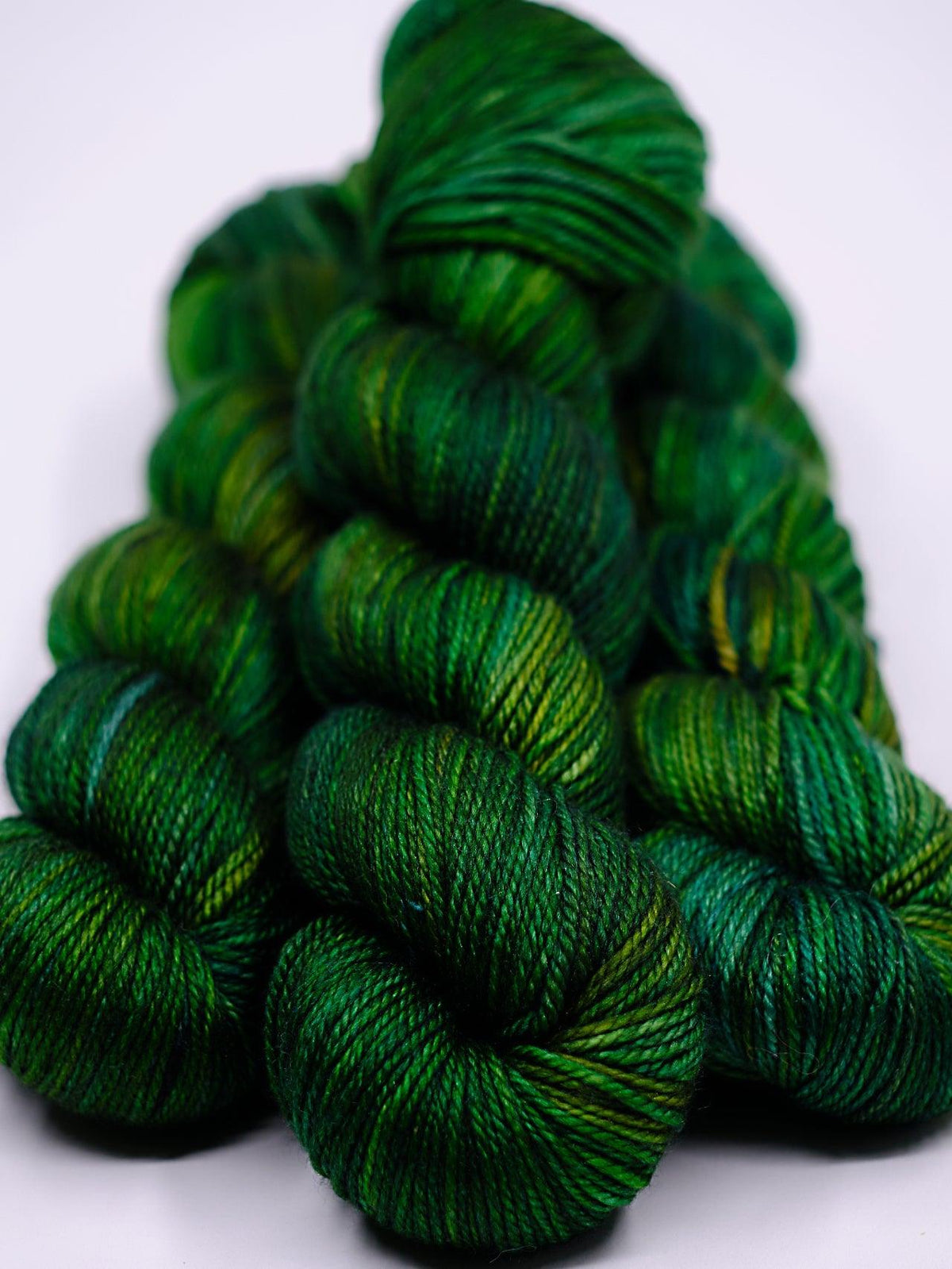 Hand-dyed yarn DK PURE SOUR GRINCHEE DK weight yarn