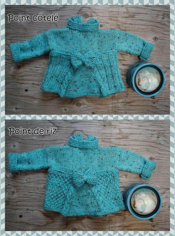 Three ways Baby Jacket - Knitting pattern